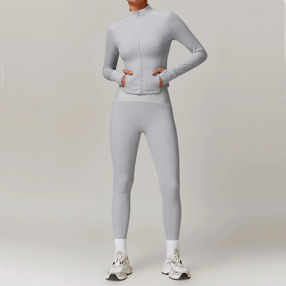 Core Basics - Sports Jacket/Ribbed Legging Set