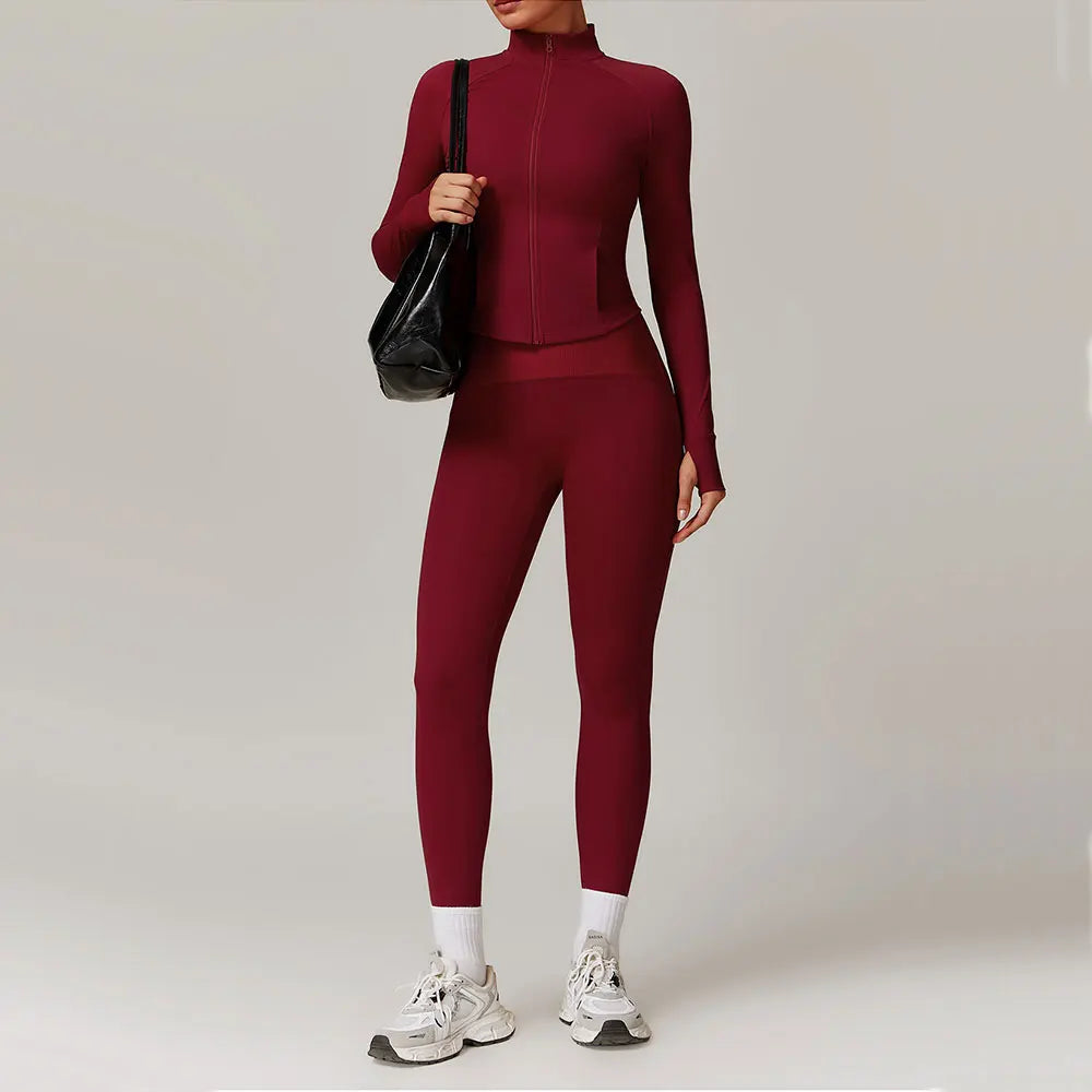 Core Basics - Sports Jacket/Ribbed Legging Set