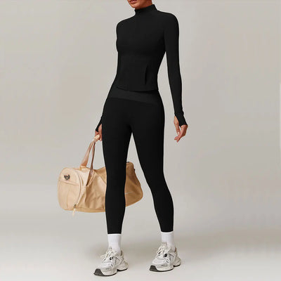 Core Basics - Sports Jacket/Ribbed Legging Set