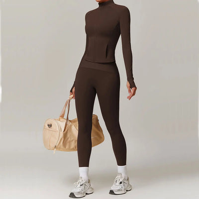 Core Basics - Sports Jacket/Ribbed Legging Set